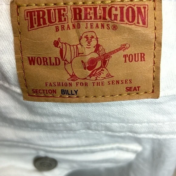 True Religion Billy Women’s White  Jeans size 28 - Picture 3 of 13